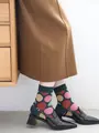 ジャカードドットショートソックス シェルピンク