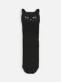 ミンクモール猫ショートソックス クロ