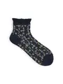 冷感アイスインパクトフローラルチェックショートソックス コン