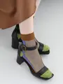 シースルー切替ショートソックス ターメリック