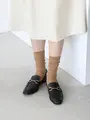 【最高級ウール】1×1リブソックス キャメル