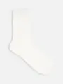 毛混無地ソックス オフホワイト