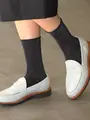 高級薄手ラメソックス チャコールグレー