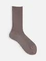 綿ウール1×1リブソックス モカチャ