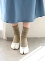 ハイゲージラメ足袋ソックス ダルベージュ