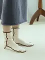 縫製フリースソックス アイボリー