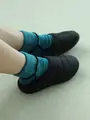 縫製フリースソックス ブルー