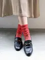 シアーフリルソックス アカ