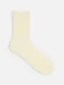 梳毛1×1リブソックス オフホワイト