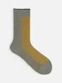 ジャカードリブ切替ソックス グレー