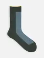 ジャカードリブ切替ソックス ダークグリーン