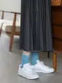 シルケット2×2リブソックス レトロブルー