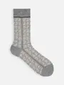 モノグラム風ソックス グレー
