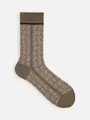 モノグラム風ソックス カーキベージュ