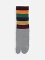 足袋アメリブマルチボーダーソックス グレー