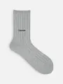 Calvin Klein 刺繡太リブソックス グレー