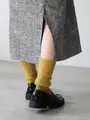 モヘアルーズハイカットソックス カレー
