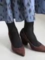 薄手ラメハイソックス クロ