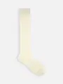 梳毛8×2リブハイソックス オフホワイト