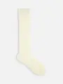 梳毛ケーブルハイソックス オフホワイト