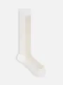ジャカードラメ切替ハイソックス アイボリー