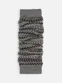 ラメジャカードレッグウォーマー グレー