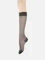 ultra sheer socks ハイソックス ダークグレー