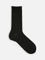 ワッフルクルーソックス(25.0～27.0cm) クロ