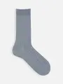 ワッフルクルーソックス(25.0～27.0cm) グレーブルー