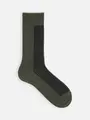 ジャカードリブ切替ソックス メンズサイズ オリーブ