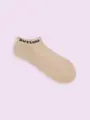 【3足1,386円】パイルロゴスニーカー用ソックス ベージュ