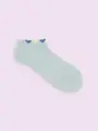 【靴下屋fam】ゴム口たっぷりハートスニーカー丈ソックス ミント