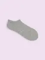 【3足1,100円】ミニドットスニーカー丈ソックス グレー