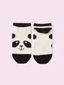 【3足1,386円】動物いろいろスニーカー用ソックス クロ+パンダ