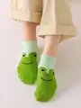 【3足1,386円】動物いろいろスニーカー用ソックス キミドリ+カエル
