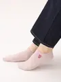 【3足1,386円】1週間刺繍スニーカー用ソックス ローズ+TUESDAY