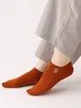 【3足1,386円】1週間刺繍スニーカー用ソックス レンガ+TUESDAY