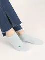 【3足1,386円】ブークレ刺繍スニーカー用ソックス サックス+トリ