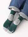 【3足1,386円】かかとねこくるくるショートソックス グリーン