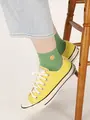 【3足1,386円】NEWフルーツ刺繍ショートソックス ダルミント