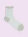 【靴下屋fam】くしゅくしゅシースルーショートソックス ミント