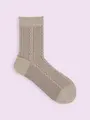 【3足1,386円】ぽこぽこニット風ショートソックス モカ