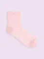 【3足1,386円】レトロタイルフロートショートソックス ダルピンク