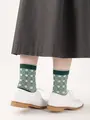 【3足1,386円】フロートぽちぽちショートソックス グリーン