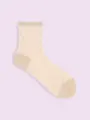 【3足1,386円】フロートネット風ショートソックス ベージュ