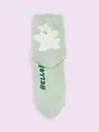 【3足1,386円】ふわふわひょっこりショートソックス ミント+シロウサギ