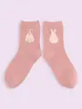 【3足1,386円】うさぎしっぽショートソックス ピンク