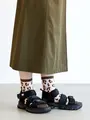 ヒョウ柄ショートソックス Tabio レディース 靴下 シャーリング風 ヒョウ柄 ショート