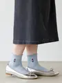 【3足1,386円】レトロチューリップショートソックス サックス