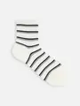 【3足1,386円】アメリブマルチボーダーショートソックス オフホワイト